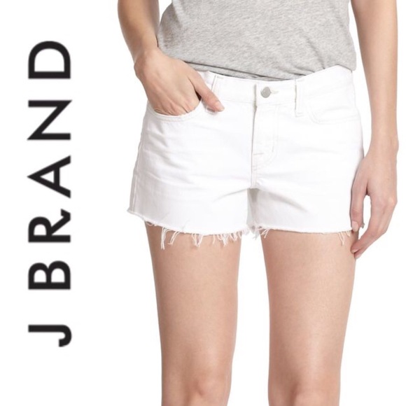 J Brand Pants - J Brand Intermix White Denim Cut Off Jeans Shorts
